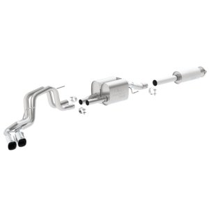 Ford F-150 Raptor Performance Exhaust - Rear Side Exit - Ford Racing - Sport Cat-Back - Chrome - `11-`14